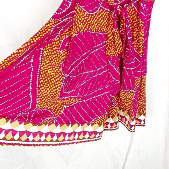 Diane Von Furstenberg Silk Wrap Midi Dress Size 2 - Picture 2 of 6